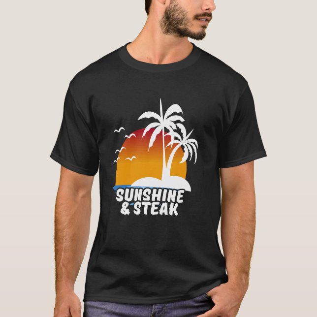 Camiseta Churrasco De Grelha De Comida Com Penteado De Fio (Frente)