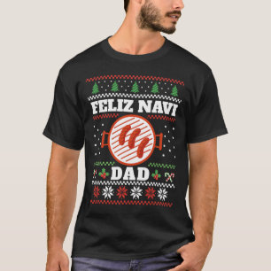 Camiseta Churrasco de Natal engraçado Feliz Navi Pai Uggly