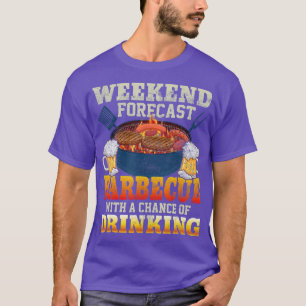 Camiseta Churrasco De Previsão Semanal Do Fumador De Menore