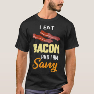 Camiseta Churrasco de trevo de carne Chef Bacon Engraçado H