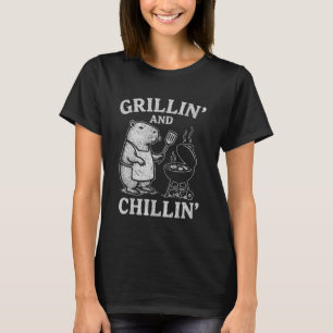 Camiseta Churrasco de Verão Capivara Gelada Churrasco Festa