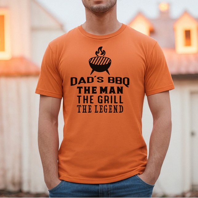 Camiseta Churrasco do Papai (Dad's BBQ: The man, the grill, the legend)