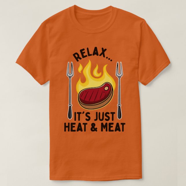 Camiseta CHURRASCO É Apenas Carne Aquecida (Frente do Design)