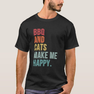 Camiseta CHURRASCO E Gatos Me Tornem Feliz Engraçado