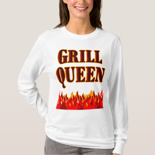 Camiseta Churrasco Engraçado da Rainha Engraçada Dizendo T-