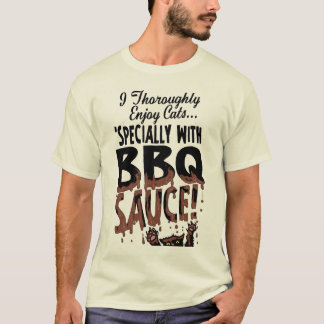 Camiseta CHURRASCO engraçado do gato