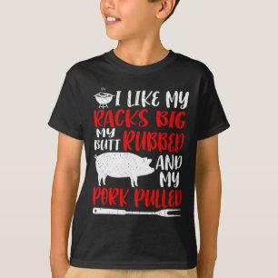 Camiseta Churrasco Engraçado Eu Gosto De Meus Racks Grandes