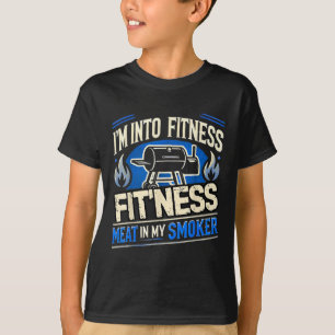 Camiseta Churrasco Engraçado Fumante Ferramentas de Fumar B