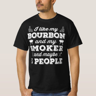 Camiseta CHURRASCO   Eu Gosto Do Meu Fumador De Bourbon E T