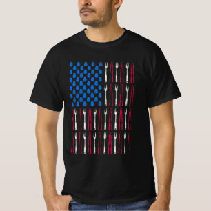 Camiseta CHURRASCO Grieling Barbecue American Flag EUA Amér