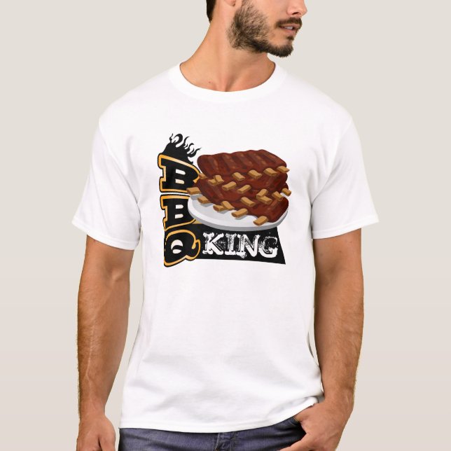Camiseta CHURRASCO King! Ícone de Ribs (Frente)