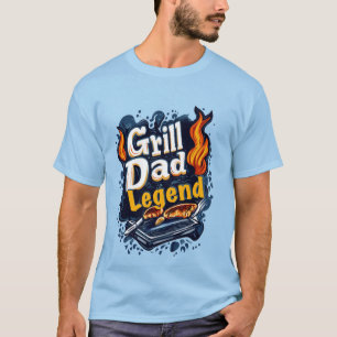 Camiseta Churrasco legal legenda do pai arte com palavras b