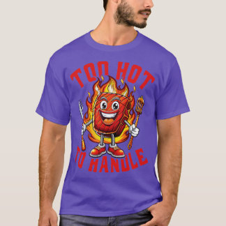 Camiseta churrasco muito quente para manipular