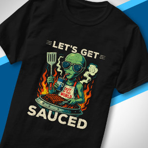 Camiseta Churrasco na grelha UFO Vamos nos lambuzar de molh