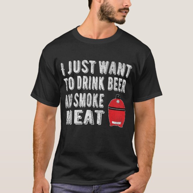 Camiseta CHURRASCO Pitmaster Beer Beer Beer Carne Fumada (Frente)