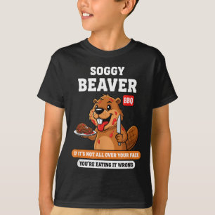 Camiseta Churrasco Soggy Beaver Se Não Estiver No Rosto Div