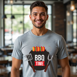 Camiseta CHURRASCO Time Grill Master Comida Engraçado