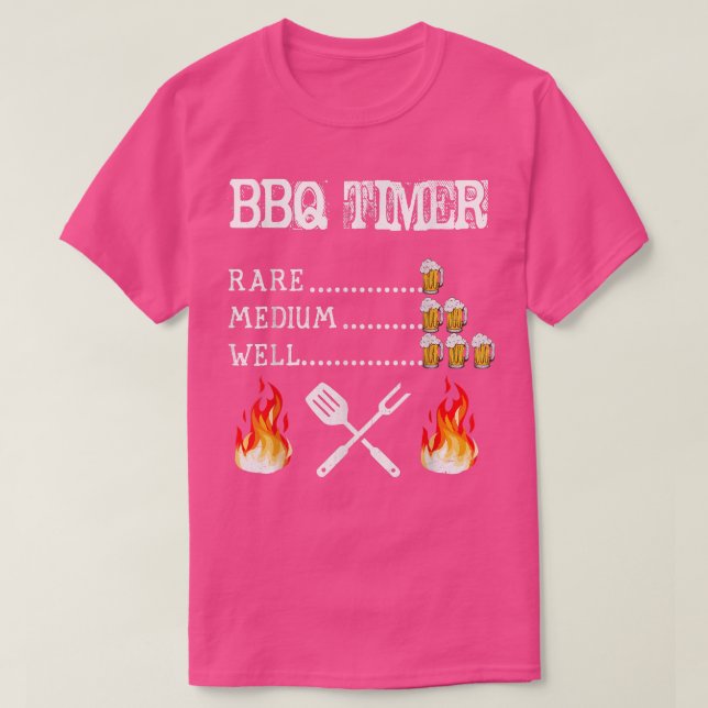 Camiseta CHURRASCO Timer Barbecue Funny Grill Griling Gift  (Frente do Design)