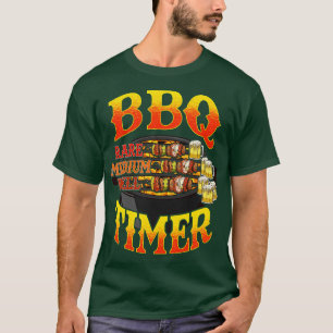 Camiseta CHURRASCO Timer Grill Master Beer Bebendo Humo