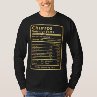Camiseta Churros Nutrition Facts  Food for Thanksgiving