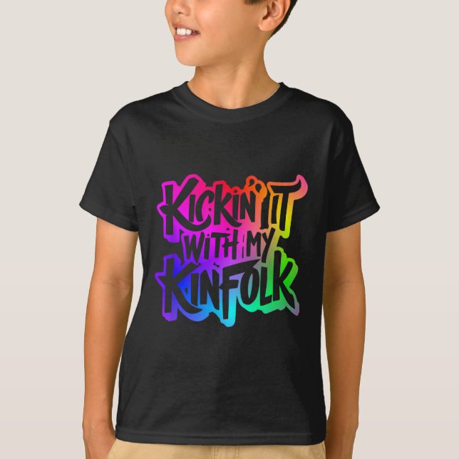 Camiseta Chutar Com Minha Reunião Familiar Engraçada Do Kin (Frente)