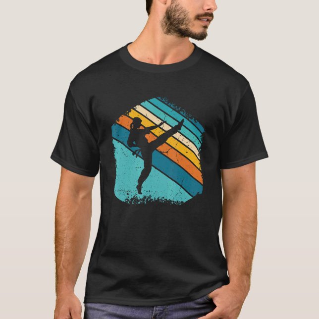 Camiseta Chute Clássico Vintage de Karatê (Frente)