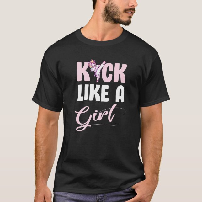 Camiseta Chute Como Um Carateiro De Unicórnio (Frente)