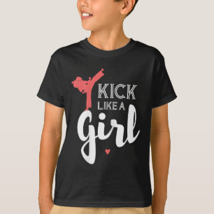 Camiseta Chute Como Uma Garota Karate Lutando Presente Espo