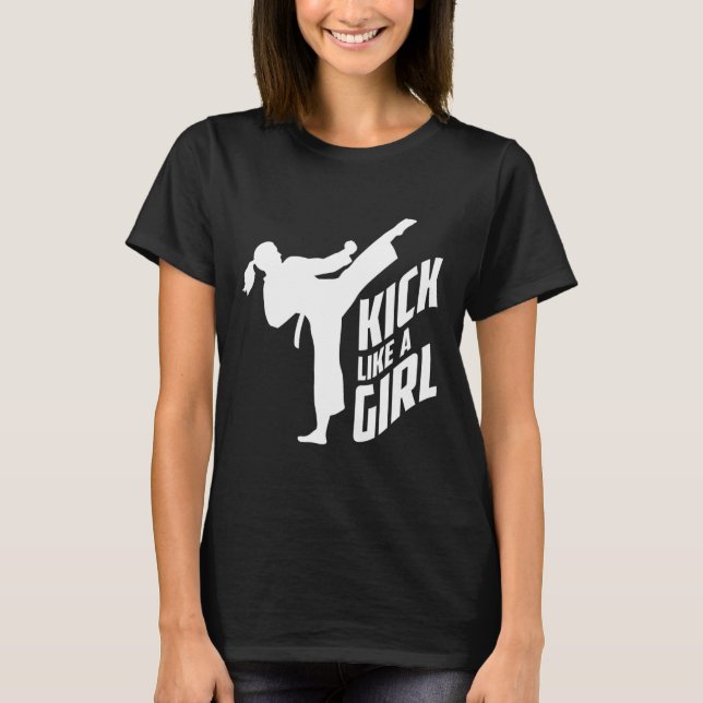 Camiseta Chute Como Uma Rapariga De Caratê (Frente)
