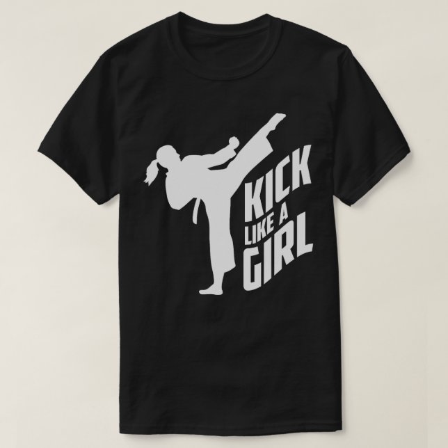 Camiseta Chute Como Uma Rapariga De Karate (Frente do Design)