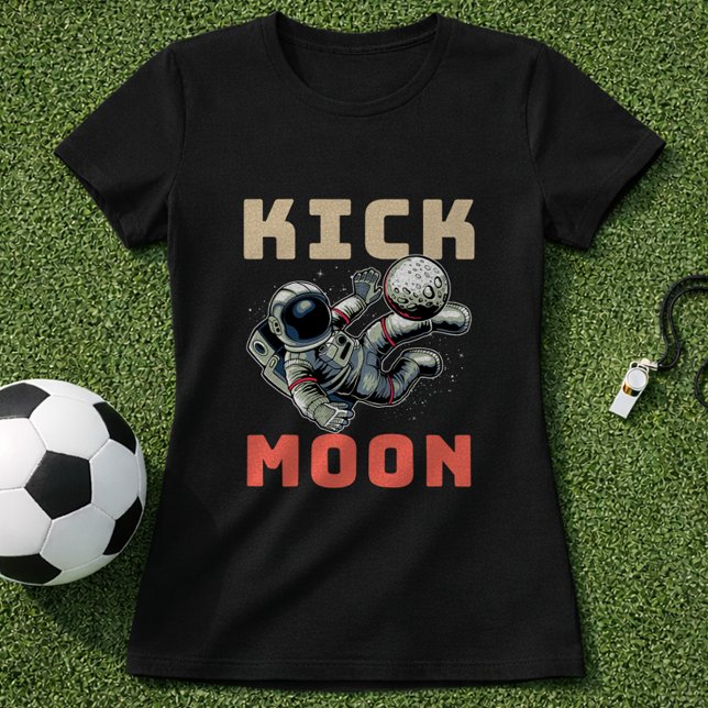Camiseta Chute de Futebol Espacial na Lua Piada de Astronau (Criador carregado)