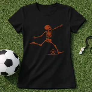 Camiseta Chute de Futebol Esquelético; Chute de Futebol Ass