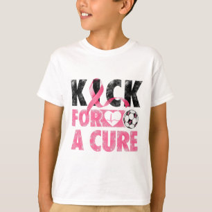 Camiseta Chute Para Um Rigbo Rosa De Consciência Do Cancer