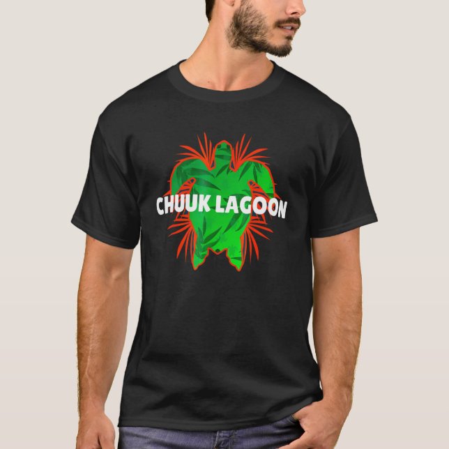 Camiseta CHUUK LAGOON Beach Turtle Vacation Gif (Frente)