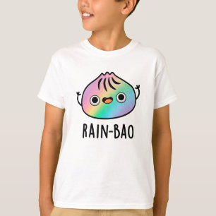 Camiseta Chuva-bao Cute Arco-Íris Dimsum Bao Pun