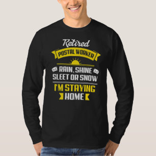 Camiseta Chuva Brilhante Folha Carri de Correio do Trabalha