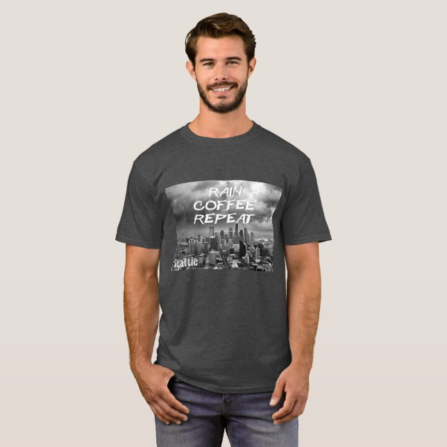 Camiseta Chuva - café - repita… Seattle (Frente Completa)