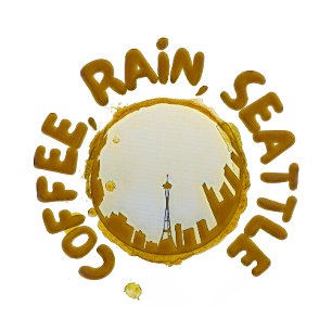 Camiseta Chuva de café Seattle
