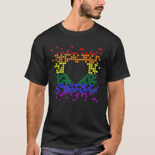 Camiseta Chuva de Gaymer Orgulho gay LGBT com Pixel de Cora