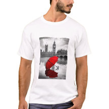 Chuva de Londres: Guarda-chuvas Vermelho pelos Tâm