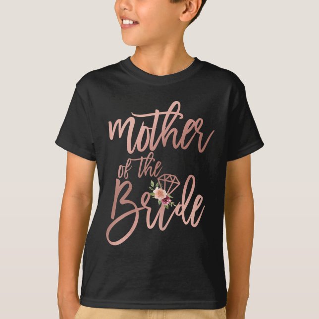 Camiseta Chuva de Presentes de Casamento para a Mãe da Noiv (Frente)
