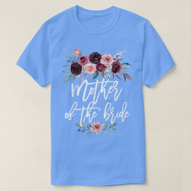 Camiseta Chuva de Presentes de Casamento para a Mãe da Noiv (Frente do Design)