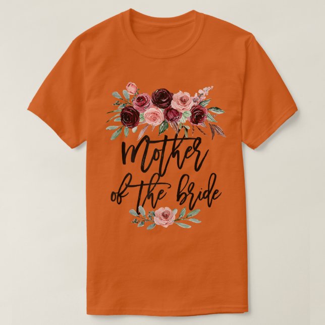 Camiseta Chuva de Presentes de Casamento Para a Noiva Mãe d (Frente do Design)