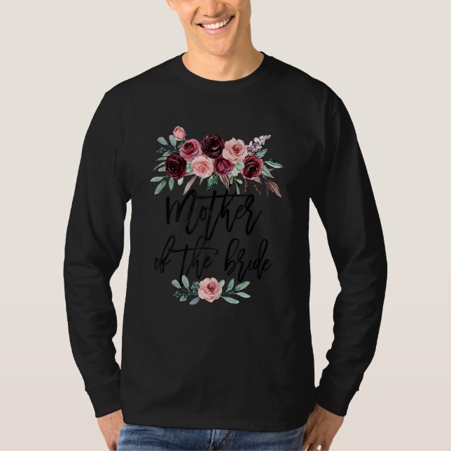 Camiseta Chuva de Presentes de Noiva Para a Noiva Mãe Mãe d (Frente)