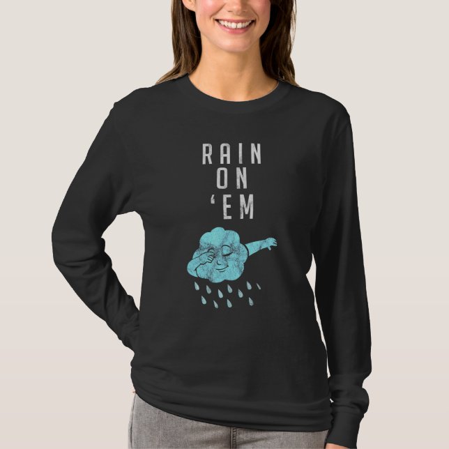 Camiseta Chuva Em Meteorologia Para O Repórter 1 Do Weather (Frente)