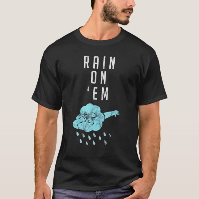 Camiseta Chuva Em Meteorologia Para O Repórter 1 Do Weather (Frente)