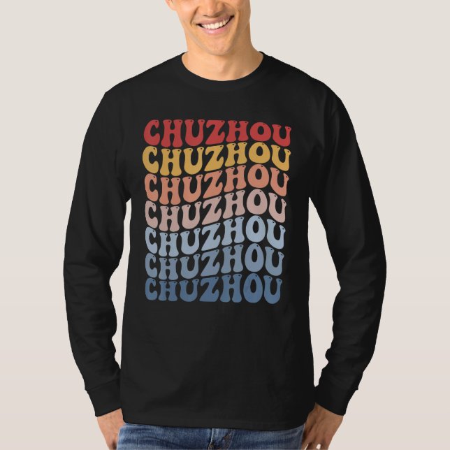 Camiseta Chuzhou City Groovy Retro (Frente)