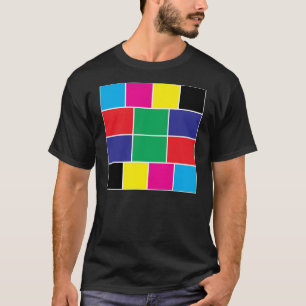 Camiseta Ciano magenta amarelo preto vermelho verde azul