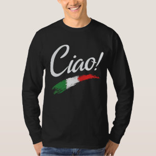 Camiseta Ciao Italia Bandeira Italiana Gráfica Masculina