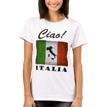 Ciao! Mapa italiano da bandeira de Italia